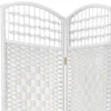 5 1/2 Ft. Tall Fiber Weave Room Divider - White (3 Panels)