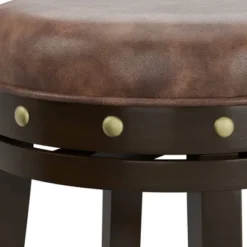 Benard Backless Barstool Deep Smoke Brown - Hillsdale Furniture -Baxton Studio Shop GUEST 469ef5c0 19f4 40de 96c6 577e28e88ea3