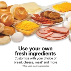 Hamilton Beach Breakfast Sandwich Maker With Timer - Dark Gray - 25478: Nonstick, Cool Touch Handle, 600W, Dishwasher-Safe -Baxton Studio Shop GUEST 46b47245 2237 4d85 86c8 d5a2f378a407