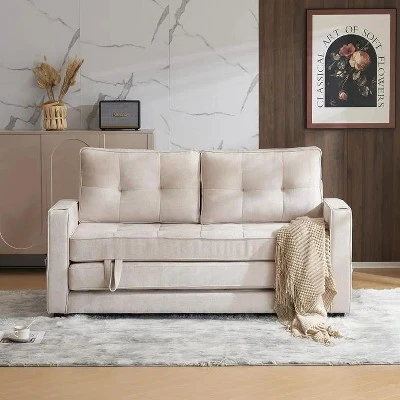 Karl Home |64.2 Inch Sleeper Sofa Sofa Bed 2 Karl Home |64.2 Inch Sleeper Sofa Sofa Bed - Image 2