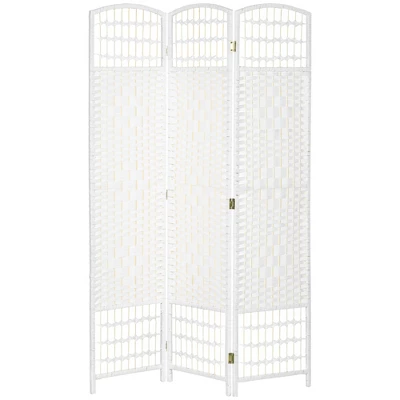 HOMCOM Room Divider, Folding Privacy Screen, 5.6' Room Separator, Wave Fiber Freestanding Partition Wall Divider 3 HOMCOM Room Divider, Folding Privacy Screen, 5.6' Room Separator, Wave Fiber Freestanding Partition Wall Divider - Image 3