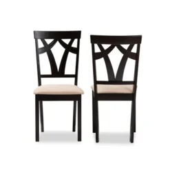 Set Of 2 Sylvia Espresso Finished Dining Chair Sand/Brown - Baxton Studio 9 Set Of 2 Sylvia Espresso Finished Dining Chair Sand/Brown - Baxton Studio -Baxton Studio Shop GUEST 46fceb92 01d8 40c7 afea d4cc89396617