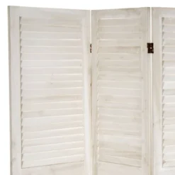 5 1/2 Ft. Tall Modern Venetian Room Divider - White (3 Panels)