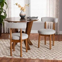 Baxton Studio 2pc Edric Boucle Fabric And Wood Dining Chair Set 19 Baxton Studio 2pc Edric Boucle Fabric And Wood Dining Chair Set -Baxton Studio Shop GUEST 47413bdd bfc1 4fce a233 8b88b00d96c3
