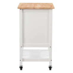Sage Wood Kitchen Cart White - CorLiving -Baxton Studio Shop GUEST 474dafbf 8364 422f a535 c3772ed835b8