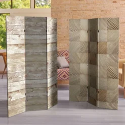 6" Double Sided Pale Wood Pattern Canvas Room Divider Brown - Oriental Furniture 11 6" Double Sided Pale Wood Pattern Canvas Room Divider Brown - Oriental Furniture -Baxton Studio Shop GUEST 4784563c bd30 4fa1 a893 bc8c022ee96e