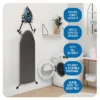 Bryt Ironing Board Holder Wall Mount & Over The Door Hanger, Laundry Room Storage & Organization, Iron & Ironing Board Hanger T&V Shaped, Black