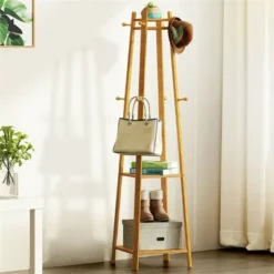 Artloge 3 Tier Free Standing Garment Organizer Natural Bamboo Coat Rack Corner Tall Garment Rack With 8 Hooks For Bedroom Living Room Entryway 17 Artloge 3 Tier Free Standing Garment Organizer Natural Bamboo Coat Rack Corner Tall Garment Rack With 8 Hooks For Bedroom Living Room Entryway -Baxton Studio Shop GUEST 47a5febc 6c1a 4949 8673 ad0446eaecd4