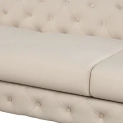 Modern Velvet Upholstered Accent Sofa Chair With Button Tufted Back-ModernLuxe -Baxton Studio Shop GUEST 47a8ba26 3a6b 4565 94c4 bffad775fbef