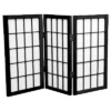 2 Ft. Tall 3 Panels Desktop Window Pane Shoji Screen - Oriental Furniture
