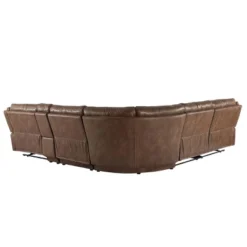 Steve Silver Co. 6pc Lehi Manual Reclining Sectional Sofas Cocoa Brown: Faux Leather, USB Port, Storage -Baxton Studio Shop GUEST 48327578 07da 46a6 a4de 4c187c0fec4b