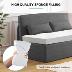 Mjkone Queen Size Pull Out Sofa Bed, 2-in-1 Modern Pull Out Linen Sleeper Sofa Couch -Baxton Studio Shop GUEST 4838c1c3 9f67 4bc5 b6db f789fa2c5bc2