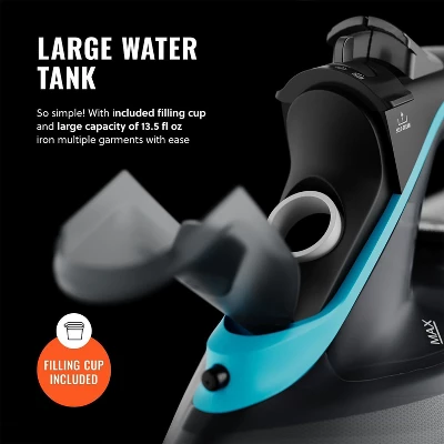 PurSteam SteamBurst+ 1750W Steam Iron, Ceramic Soleplate, Adjustable Steam, Burst Of Steam, Self-Clean, Anti-Calc, Anti-Drip, Auto Shut-Off 9 PurSteam SteamBurst+ 1750W Steam Iron, Ceramic Soleplate, Adjustable Steam, Burst Of Steam, Self-Clean, Anti-Calc, Anti-Drip, Auto Shut-Off - Image 9