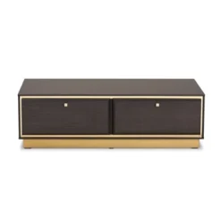 Cormac Wood And Metal 2 Drawer Coffee Table - Baxton Studio -Baxton Studio Shop GUEST 48c769f4 e9e9 46b8 a3a9 502f09e52edf