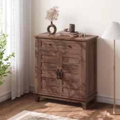 Set Of 2 Rustic Storage Cabinet Adjustable 3-Tier, Farmhouse Entryway Organizer With Slatted Doors, Kitchen Storage Cabinet With Large Drawer 16 Set Of 2 Rustic Storage Cabinet Adjustable 3-Tier, Farmhouse Entryway Organizer With Slatted Doors, Kitchen Storage Cabinet With Large Drawer -Baxton Studio Shop GUEST 48f0fe45 5c12 48a9 bf4b fc36f2754d87