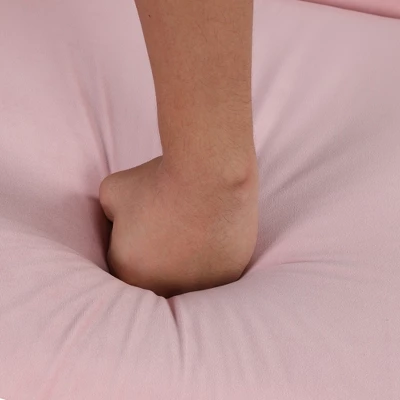 Velvet Upholstered Sofa With Armrest Pockets, 2 Pillows And Golden Metal Legs-ModernLuxe 7 Velvet Upholstered Sofa With Armrest Pockets, 2 Pillows And Golden Metal Legs-ModernLuxe - Image 7