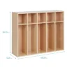 ECR4Kids Streamline 5-Section Toddler Coat Locker, Classroom Furniture, Natural