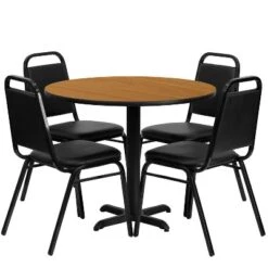 Flash Furniture 36'' Round Laminate Table Set With X-Base And 4 Trapezoidal Back Banquet Chairs 10 Flash Furniture 36'' Round Laminate Table Set With X-Base And 4 Trapezoidal Back Banquet Chairs -Baxton Studio Shop GUEST 497585ac afe5 4681 a2ad 80aa1fd14678