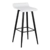 Set Of 2 Ale Faux Leather/Steel Barstools Black/White - LumiSource