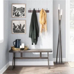 Geo Industrial Bench Antique Espresso Brown - Lumisource -Baxton Studio Shop GUEST 49bac89d 1a2d 4695 ac5a fc4e56ad0229