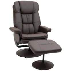 HOMCOM Recliner And Ottoman With Wrapped Base, Swivel PU Leather Reclining Chair With Footrest For Living Room, Bedroom And Office 12 HOMCOM Recliner And Ottoman With Wrapped Base, Swivel PU Leather Reclining Chair With Footrest For Living Room, Bedroom And Office -Baxton Studio Shop GUEST 49f9b33f de95 4268 a209 6ead1e7dceb7