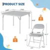Kids 5-Pc Folding Table & Chairs Set, Toddler Activity/Dining Set For Home & Classroom, Gray