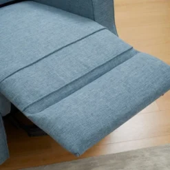 HOMCOM Electric Power Recliner Armchair With USB Charging Station, Sofa Recliner With Linen Upholstered Seat And Retractable Footrest, Blue -Baxton Studio Shop GUEST 4a8a82ae 838a 424d 81bd de7b03f6aeba