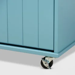 Liona Sky Wood Kitchen Storage Cart Blue/Natural - Baxton Studio -Baxton Studio Shop GUEST 4a95f86c 14a2 44ea 842f 3d7165b3f474