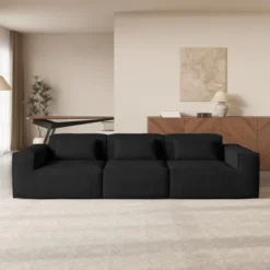 Modular Sectional Sofa Couch,118.12" Cloud Oversized Sofa,Minimalist 3 Seater Sofa Wide Deep Seat Convertible Couches For Living Room -Baxton Studio Shop GUEST 4a9fae76 71fd 4aa4 b6ee 14ade27e1bde