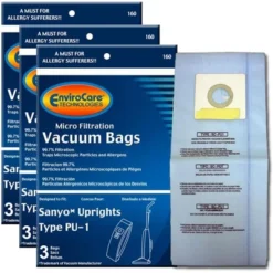 EnviroCare Replacement Micro Filtration Vacuum Cleaner Dust Bags Made To Fit Sanyo Uprights Type PU-1, 9 Bags 9 EnviroCare Replacement Micro Filtration Vacuum Cleaner Dust Bags Made To Fit Sanyo Uprights Type PU-1, 9 Bags -Baxton Studio Shop GUEST 4aae1e28 dcfb 49f9 b5a3 37de68058b96 1