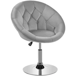 Yaheetech Swivel Tufted Height Adjustable Barrel Chair Accent Chair -Baxton Studio Shop GUEST 4ac85cf7 b3c8 4e5b acc2 e70945ab70c6