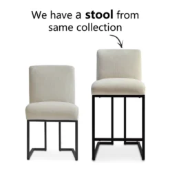 Modern Dining Chairs Set Of 2, Dining Room Chair With Black Metal Sled Base Upholstered Fabric Kitchen Chair-Maison Boucle 20 Modern Dining Chairs Set Of 2, Dining Room Chair With Black Metal Sled Base Upholstered Fabric Kitchen Chair-Maison Boucle -Baxton Studio Shop GUEST 4addf151 9f44 40f4 b01f f0a599d1efeb