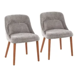 LumiSource Set Of 2 Rina Fabric Chair Walnut Wood 23 LumiSource Set Of 2 Rina Fabric Chair Walnut Wood -Baxton Studio Shop GUEST 4ade5e2c 15c0 478a 832b d43d2f23745b