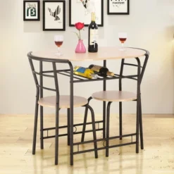 Costway 3 PCS Dining Set Table And 2 Chairs Home Kitchen Breakfast Bistro Pub Furniture -Baxton Studio Shop GUEST 4aebf21a 04cf 4494 8c06 23c072499df3