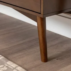 Mid-Century Modern With Closed Storage TV Stand For TVs Up To 58" Walnut - Saracina Home -Baxton Studio Shop GUEST 4b0d9520 1a28 4a26 9c33 e0fd064371d2