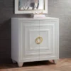 55 Downing Street Bertolli 30" Wide White 2-Door Modern Luxe Accent Cabinet
