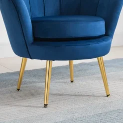 HomCom Elegant Velvet Upholstered Accent Leisure Club Chair With Gold Metal Legs -Baxton Studio Shop GUEST 4b7aebc4 7d6c 4017 945a a7b1f5c0bdd4