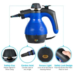 Costway Multifunction Portable Steamer Household Steam Cleaner 1050W With Attachments Blue -Baxton Studio Shop GUEST 4bab4e31 03e9 4d46 8581 739b806c47b4