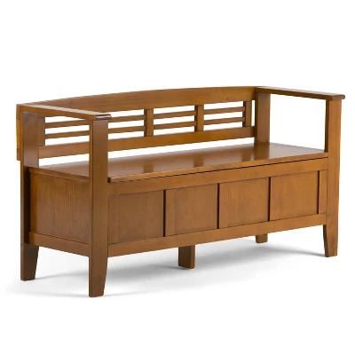 48" Chandler Solid Wood Entryway Storage Bench - Wyndenhall 11 48" Chandler Solid Wood Entryway Storage Bench - Wyndenhall - Image 11