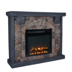 45" Freestanding Electric Fireplace Pewter - Home Essentials -Baxton Studio Shop GUEST 4befec76 0711 4290 a4a3 c565718eeb28