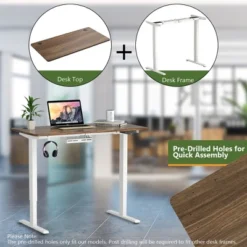 Costway Universal Tabletop For Standard & Standing Desk Frame Walnut -Baxton Studio Shop GUEST 4bf987f5 3fea 4f2f 9c65 8a57763fc21a