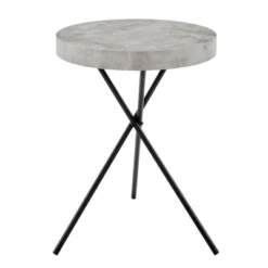 17.6" Round 3 Legged Industrial Style Side Table Cement - Danya B. 33 17.6" Round 3 Legged Industrial Style Side Table Cement - Danya B. -Baxton Studio Shop GUEST 4c019794 2ee3 47d3 afdf e8b54fc1be37
