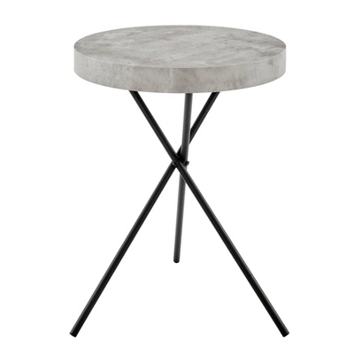 17.6" Round 3 Legged Industrial Style Side Table Cement - Danya B. 15 17.6" Round 3 Legged Industrial Style Side Table Cement - Danya B. - Image 15
