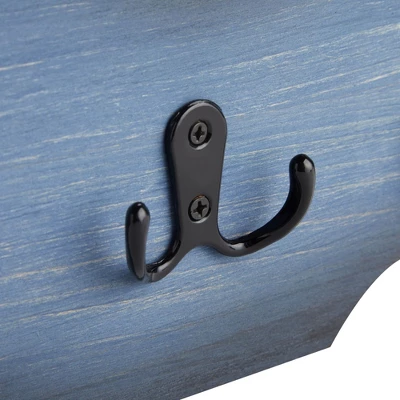 Okuna Outpost Whale Tail Wall Hook For Nursery, Coat Rack With 3 Hooks, Nautical Home Decor (15.5 X 6.75 X 1 In, Blue) 5 Okuna Outpost Whale Tail Wall Hook For Nursery, Coat Rack With 3 Hooks, Nautical Home Decor (15.5 X 6.75 X 1 In, Blue) - Image 5
