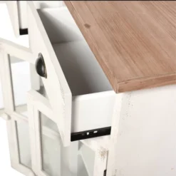 3 Door/2 Drawer Shabby Chic Window Pane Cabinet Antique White/Natural - StyleCraft 8 3 Door/2 Drawer Shabby Chic Window Pane Cabinet Antique White/Natural - StyleCraft -Baxton Studio Shop GUEST 4c3a174d 8814 4df6 8895 b13bb60d1263