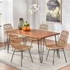 5pc Greenville Dining Set Natural/Black - Lifestorey