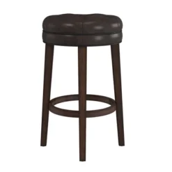 30.5" Krauss Wood Backless Swivel Barstool Charcoal Gray - Hillsdale Furniture -Baxton Studio Shop GUEST 4ccddecf 6998 4587 8953 b88c70bfb790