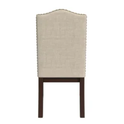 HomePop Set Of 2 Scalloped Back Dining Chairs Beige: Upholstered, Plywood Frame, Spot Clean, Polyester -Baxton Studio Shop GUEST 4ce8677f 97bf 43f5 a623 ebd83516198c