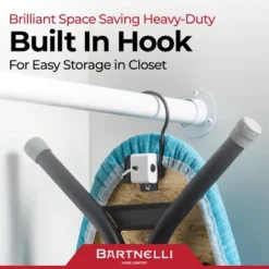 Bartnelli Wooden Top Ironing Board, 5-Layer Steam-Reflecting Cover, Adjustable Height, 46x16” -Baxton Studio Shop GUEST 4d176c3f 31de 4738 9563 31ca4cbf2a4d