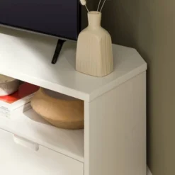 Cara Mid-Century Modern 3 Drawer Corner TV Stand For TVs Up To 58" - Saracina Home 35 Cara Mid-Century Modern 3 Drawer Corner TV Stand For TVs Up To 58" - Saracina Home -Baxton Studio Shop GUEST 4d460d9d e580 44a2 a814 3c51012cc883